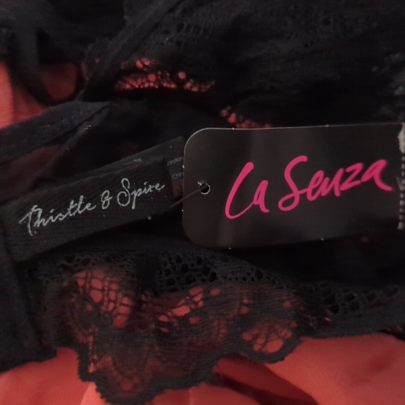 Thistle & Spire Kane Deep V Wire Bra Black Lace - Picture 5 of 5